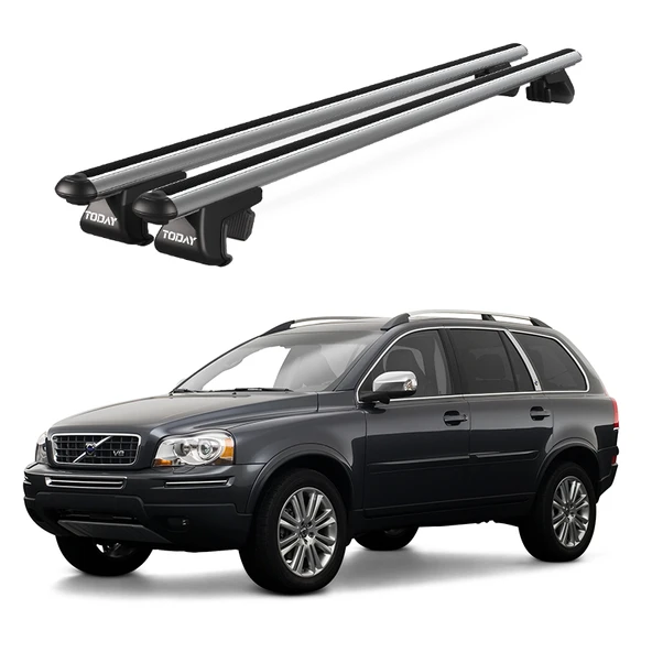 Venüs Volvo Xc90 (2002-2015) Uyumlu Gri Ara Atkı Port Bagaj Tavan Barı ürün görseli 1