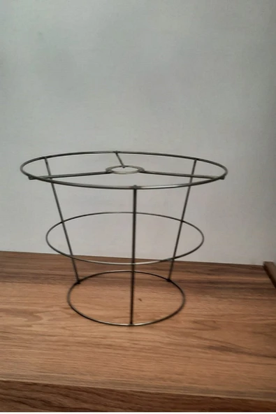 Abajur Ve Avize Teli 3 Katlı Metal Iskelet 30*25*20 Yükseklik : 21 Cm ürün görseli 1