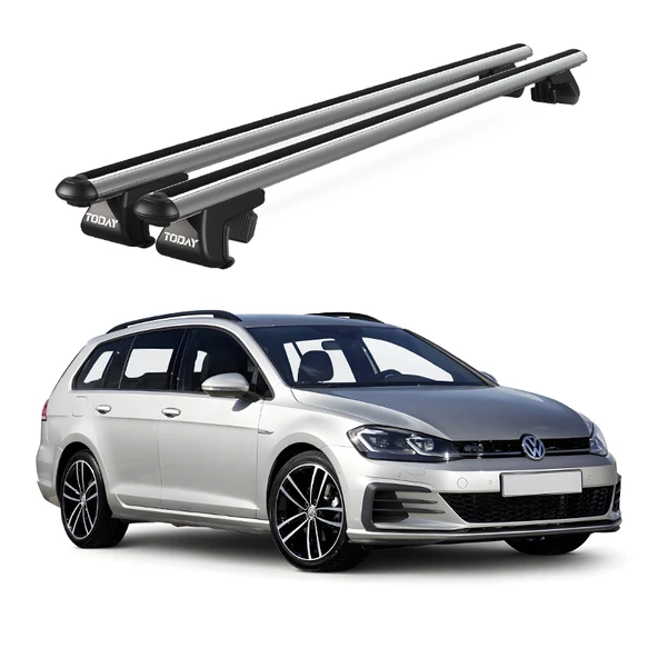 Venüs Volkswagen Golf Alltrack (2015 Ve Sonrası) Uyumlu Gri Ara Atkı Port Bagaj Tavan Barı ürün görseli 1
