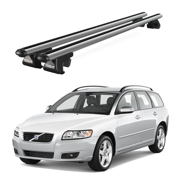 Venüs Volvo V50 Sw (2004-2013) Uyumlu Gri Ara Atkı Port Bagaj Tavan Barı ürün görseli 1