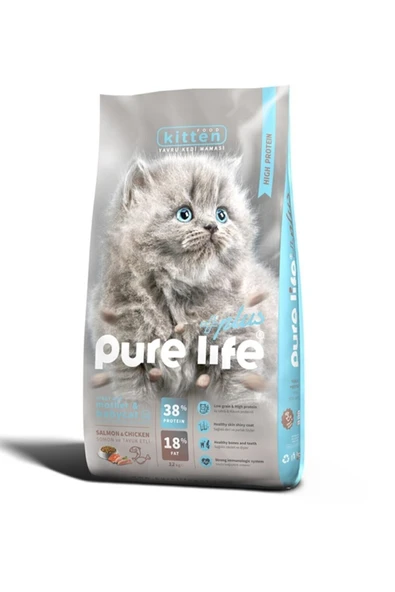 PureLife Pure Life Somon Ve Tavuk Etli Yavru Kedi Maması 12kg ürün görseli 1