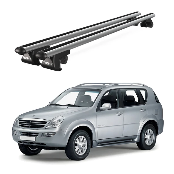 Venüs Ssangyong Rexton Mkı (2001-2006) Uyumlu Gri Ara Atkı Port Bagaj Tavan Barı ürün görseli 1