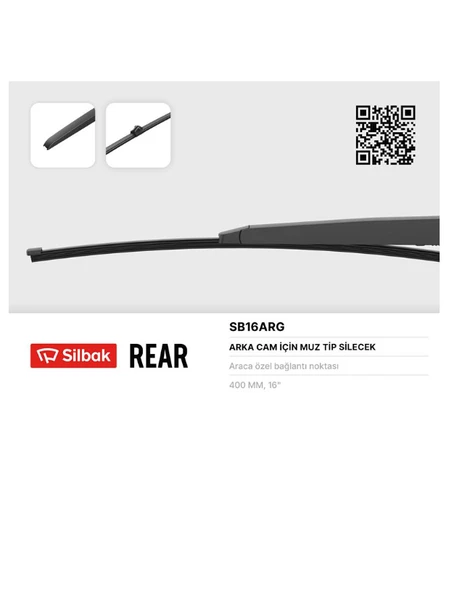 SİLECEK SÜPÜRGESİ ARKA MUZ TİPİ 400 MM DOBLO II TEK KAPI 02/10> SPRINTER - CRAFTER 04/06> ürün görseli 1
