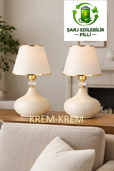 Şarj Edilebilir Pilli Led Dekoratif Masa Abajuru Gece Lambası ürün görseli 1