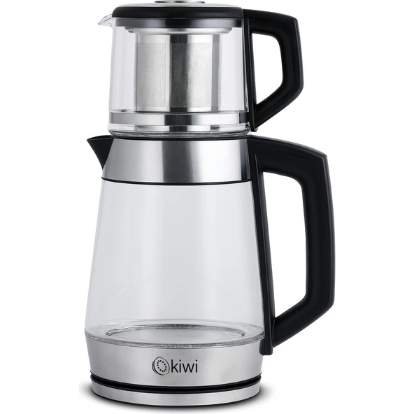 Kiwi KTM-2914 Cam Çay Makinesi 1,1 lt Siyah Cam Malzeme ile Enerji Tasarruflu ve Hızlı Demleme ürün görseli 1