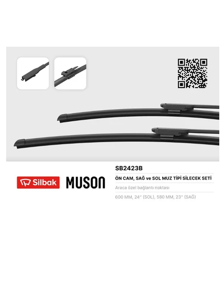 SİLECEK BMW E60 60/58MM MUZ TİP TAKIM ürün görseli 1