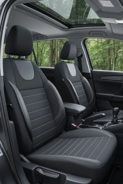 Lifos Hafif Ticari Serisi Koton Kumaş Oto Koltuk Kılıfı Tam Set (BERLINGO-CADDY-CONNECT-COURIER-DOBLO-DOKKER-PARTNER) ürün görseli 1