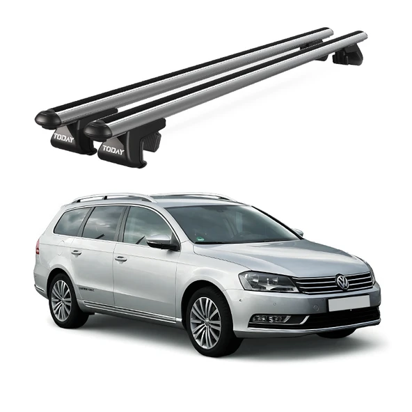 Venüs Volkswagen Passat Variant B7 (2010-2014) Uyumlu Gri Ara Atkı Port Bagaj Tavan Barı ürün görseli 1