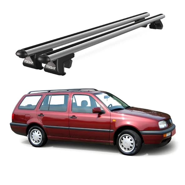 Venüs Volkswagen Golf Iıı (1991-1999) Uyumlu Gri Ara Atkı Port Bagaj Tavan Barı ürün görseli 1