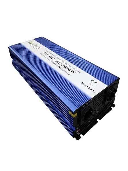 3000 Watt 12 Volt Ups (Şebeke Şarjlı) Tam Sinüs İnverter ürün görseli 1