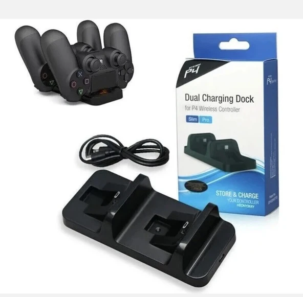 DOBE DualShock Kablosuz Şarj Standı ürün görseli 1