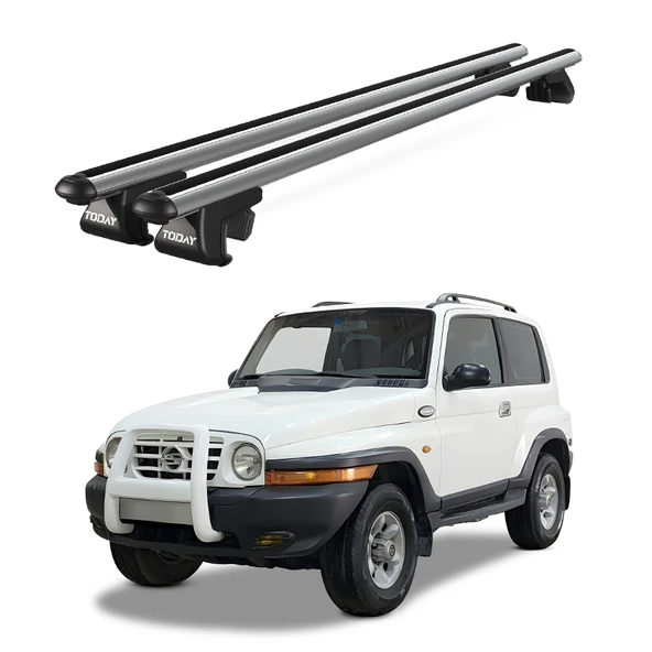 Venüs Ssangyong Korando 3D (1997-2005) Uyumlu Gri Ara Atkı Port Bagaj Tavan Barı ürün görseli 1