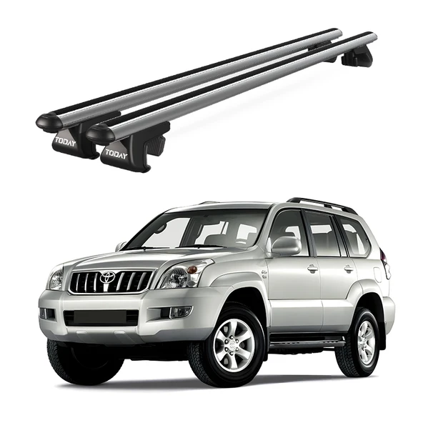 Venüs Toyota Land Cruiser 120 (2002-2009) Uyumlu Gri Ara Atkı Port Bagaj Tavan Barı ürün görseli 1