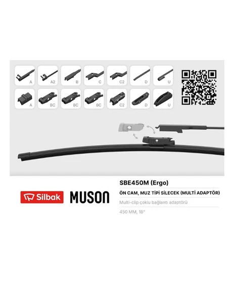 SİLECEK SÜPÜRGESİ MUZ TİPİ 450MM ÇOKLU APARATLI ürün görseli 1