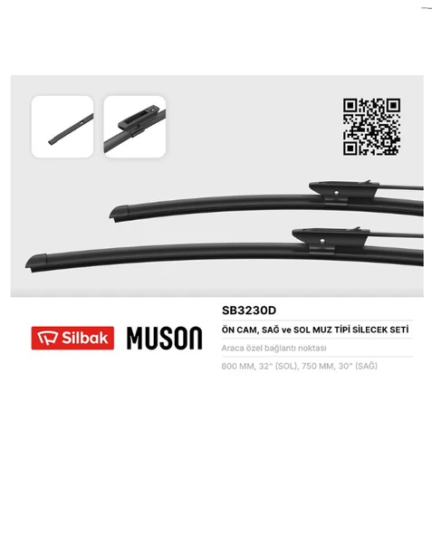 CİTROEN C4 SİLECEK SÜPÜRGESİ 800/750MM (MUZ TİPİ)  PICASSO / C4 GRAND PICASSO 07/08> ürün görseli 1