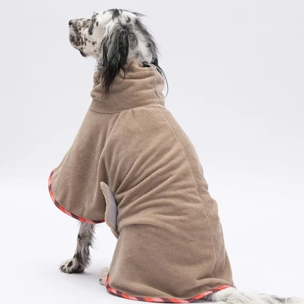 Pawstar Bornoz Orta Büyük Köpek Bej Bogota L Sırt33cm Göğüs46cm Boyun30cm ürün görseli 1