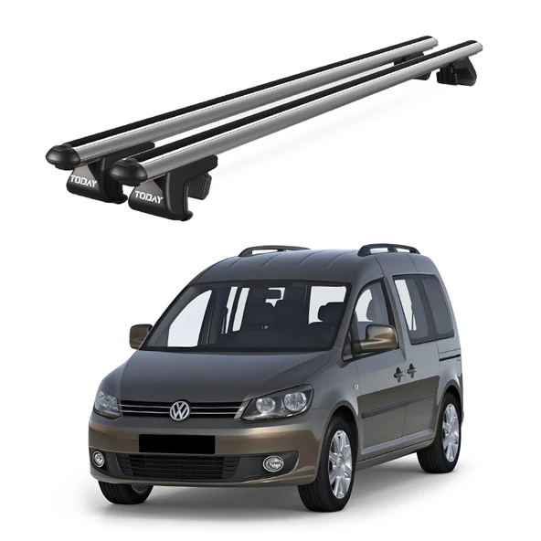 Venüs Volkswagen Caddy Life 5D (2004-2015) Uyumlu Gri Ara Atkı Port Bagaj Tavan Barı ürün görseli 1