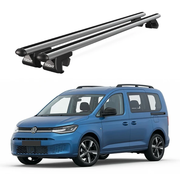 Venüs Volkswagen Caddy Life 5D (2015 Ve Sonrası) Uyumlu Gri Ara Atkı Port Bagaj Tavan Barı ürün görseli 1