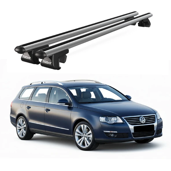 Venüs Volkswagen Passat B6 Sw (2005-2010) Uyumlu Gri Ara Atkı Port Bagaj Tavan Barı ürün görseli 1
