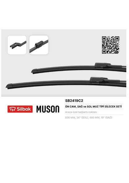 SİLECEK SÜPÜRGESİ 600 480MM (MUZ TİPİ) VOLKSWAGEN GOLF V 10/05> CADDY III 03/07> ürün görseli 1
