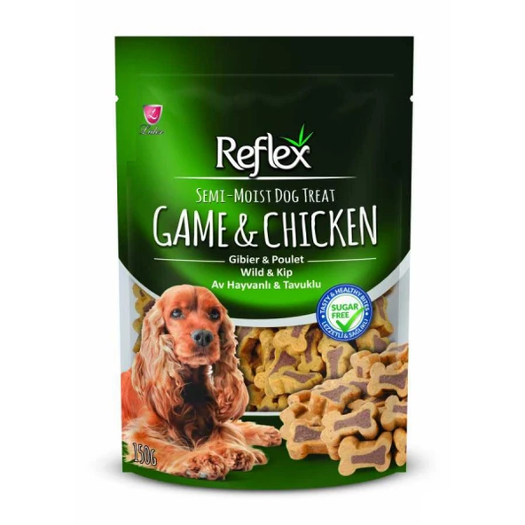 Reflex Av Hayvanlı ve Tavuklu Yarı Yumuşak Köpek Ödül Maması 150gr ürün görseli 1