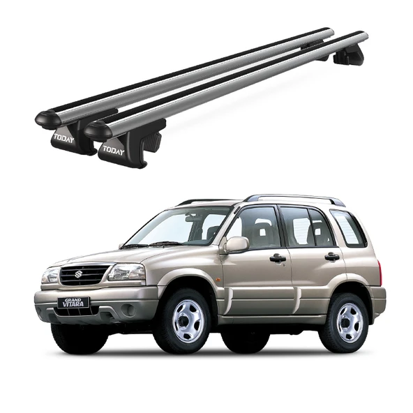 Venüs Suzuki Grand Vitara 5D (1999-2005) Uyumlu Gri Ara Atkı Port Bagaj Tavan Barı ürün görseli 1