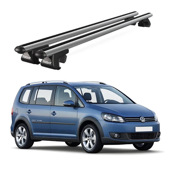 Venüs Volkswagen Touran Cross (2006 Ve Sonrası) Uyumlu Gri Ara Atkı Port Bagaj Tavan Barı ürün görseli 1