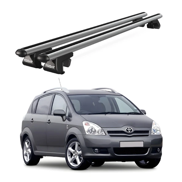 Toyota Corolla Verso (2001-2010) Uyumlu Gri Ara Atkı Port Bagaj Tavan Barı ürün görseli 1