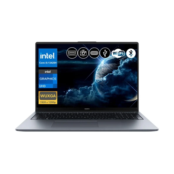 Huawei MateBook D16 i5-13420H 16GB RAM 1TB SSD 16" FHD IPS FreeDOS Notebook (MCLG-W5651 A2) ürün görseli 1