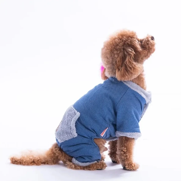 Pawstar Kedi ve KÜÇÜK Köpek Mavi Alabama Tulum L Sırt33cm Göğüs46cm Boyun30cm ürün görseli 1