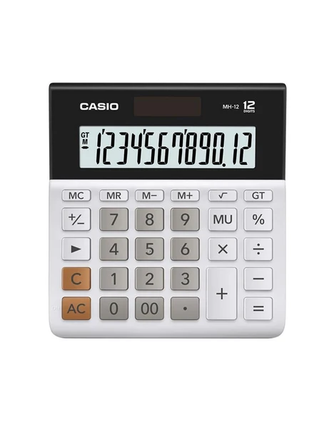 Casio DH-12WE Beyaz 12 Hane Masa Üstü Hesap Makinesi ürün görseli 1