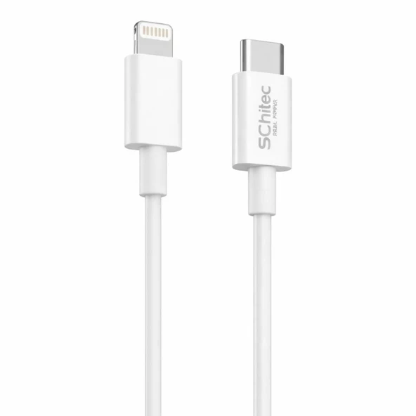 SChitec 60W Type-C to Lightning Data ve Hızlı Şarj Kablosu Telefon, İpad Uyumlu Beyaz SK003 ürün görseli 1