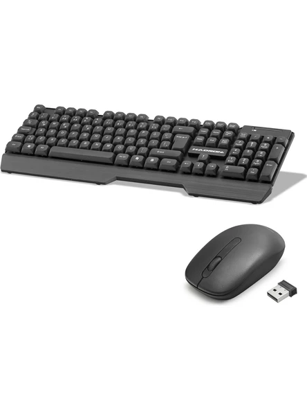 Hadron HD844 Kablosuz Siyah Klavye Mouse Seti ürün görseli 1