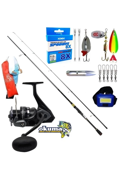 Okuma Wave Power 4000 274cm 10-35gr Daiwa Rs Karbon Turna Spin Olta Takımı Seti ürün görseli 1