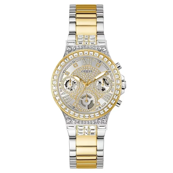 GUESS GUGW0320L7 ALTIN KAPLAMA TAŞLI KADIN KOL SAATİ ürün görseli 1