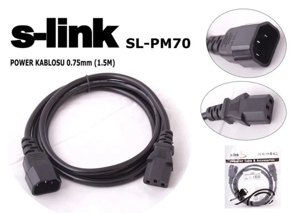 S-link  SL-PM70 1.5mt 0.75mm Power Ara Kablosu ürün görseli 1