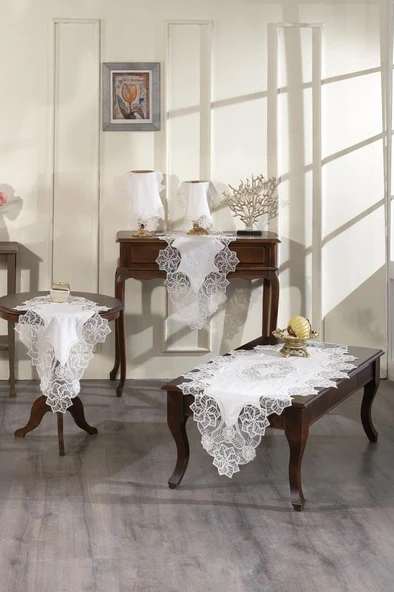 Valentina Salon Takımı 5 Parça Krem ürün görseli 1