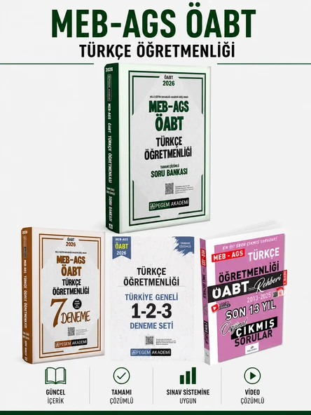 Pegem 2026 ÖABT Türkçe Öğretmenliği Soru Bankası & Deneme & Dizgi Kitap ÖABT Türkçe Çıkmış Soru Seti ürün görseli 1