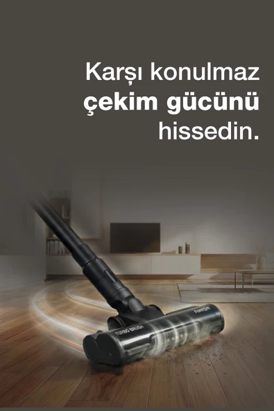 FANTOM Pluto P 6100 Plus Cyclone Elektrikli Moplu Dikey Süpürge Siyah - Resim 8