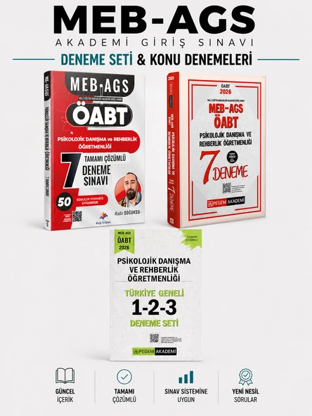 Pegem 2026 ÖABT Rehberlik 7 Deneme & Dizgi Kitap ÖABT Rehberlik 7 Deneme Seti ürün görseli 1