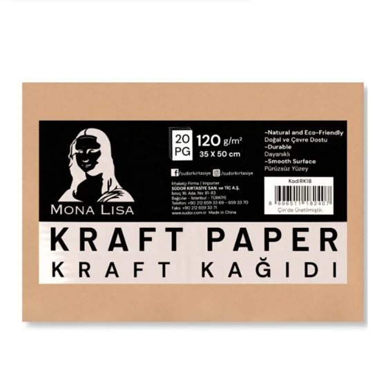Mona Lisa Kraft Kağıdı 120Gr 35X50Cm 20Li ürün görseli 1