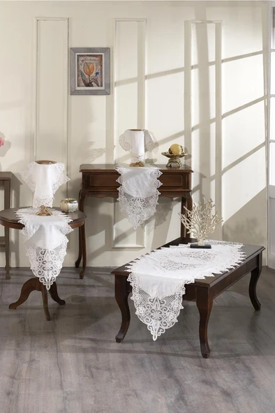 Gardenya Salon Takımı 5 Parça Krem ürün görseli 1
