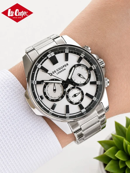 Lee Cooper Çelik Kordon Kadran Özellikleri Aktif 50 Mt Suya Dayanıklı Erkek Kol Saati LC.K01.M3 ürün görseli 1