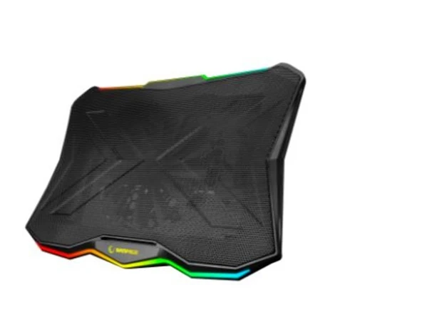 Rampage AD-RC8 SHOWY Siyah 180mm Fan 15-17 RGB Işıklı Notebook Soğutucu Stand ürün görseli 1