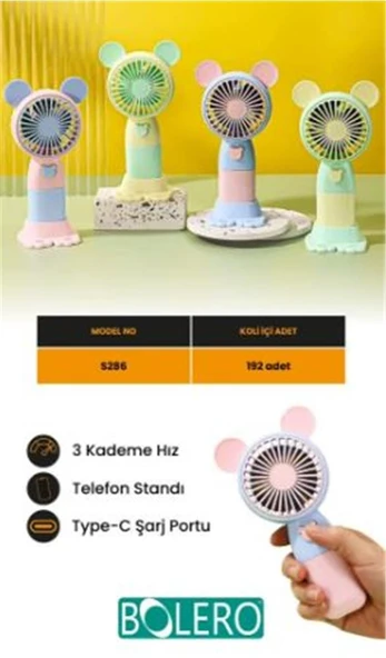 Bolero Mini Fan S286 (SP6390) - Resim 2