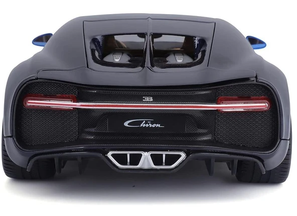 Bburago Bugatti Chiron Mavi 1/18 Model Araba - Resim 3