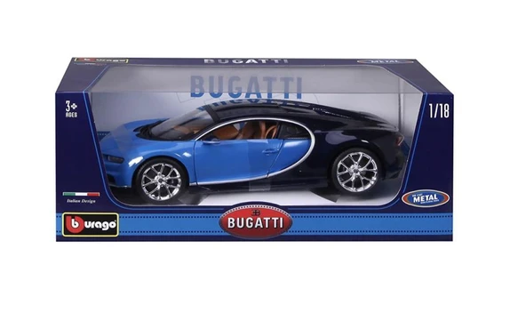 Bburago Bugatti Chiron Mavi 1/18 Model Araba ürün görseli 1