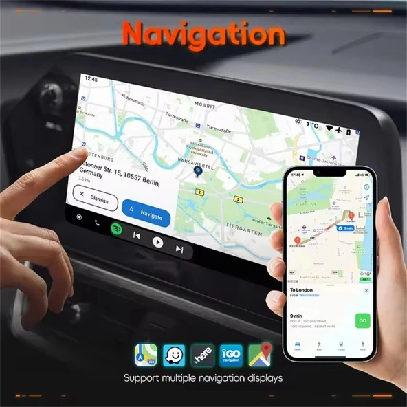 Yeni Nesil USB 4in1 Kablosuz CarPlay & Android Auto Smart Box - Resim 3