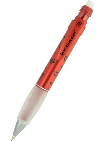 Serve Deep Versatil Kalem Sketch Serisi 0.7mm Metalik Kırmızı Kalp ürün görseli 1