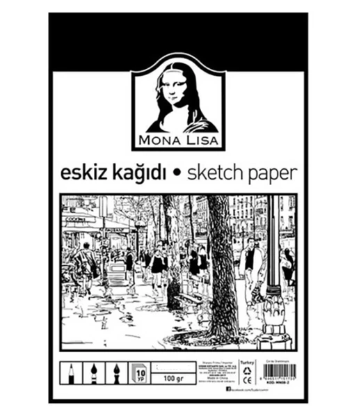 Mona Lisa Eskiz Kağıdı 100Gr 25X35Cm 10Lu - 2 adet ürün görseli 1